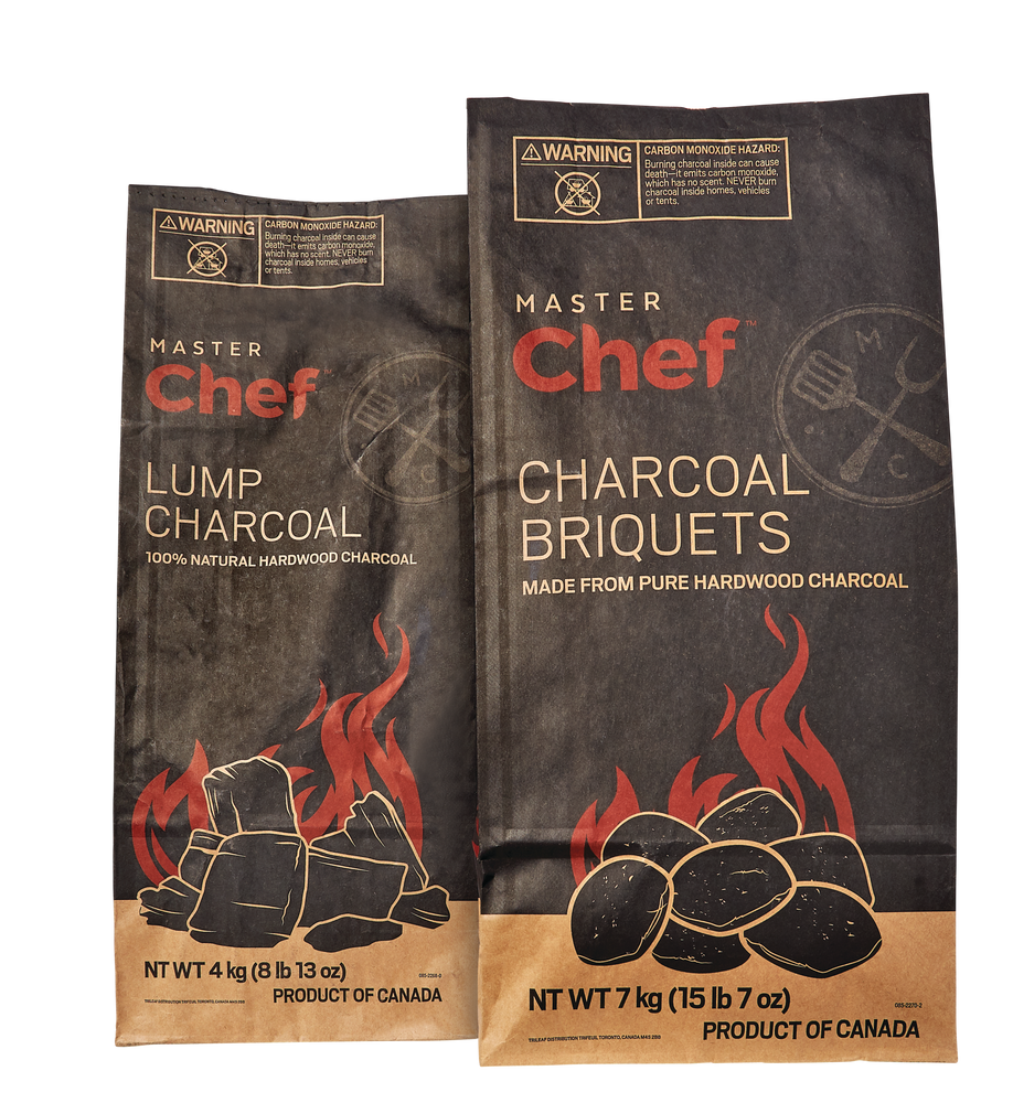 MASTER Chef Premium 100 Natural Hardwood Charcoal Briquettes For BBQ