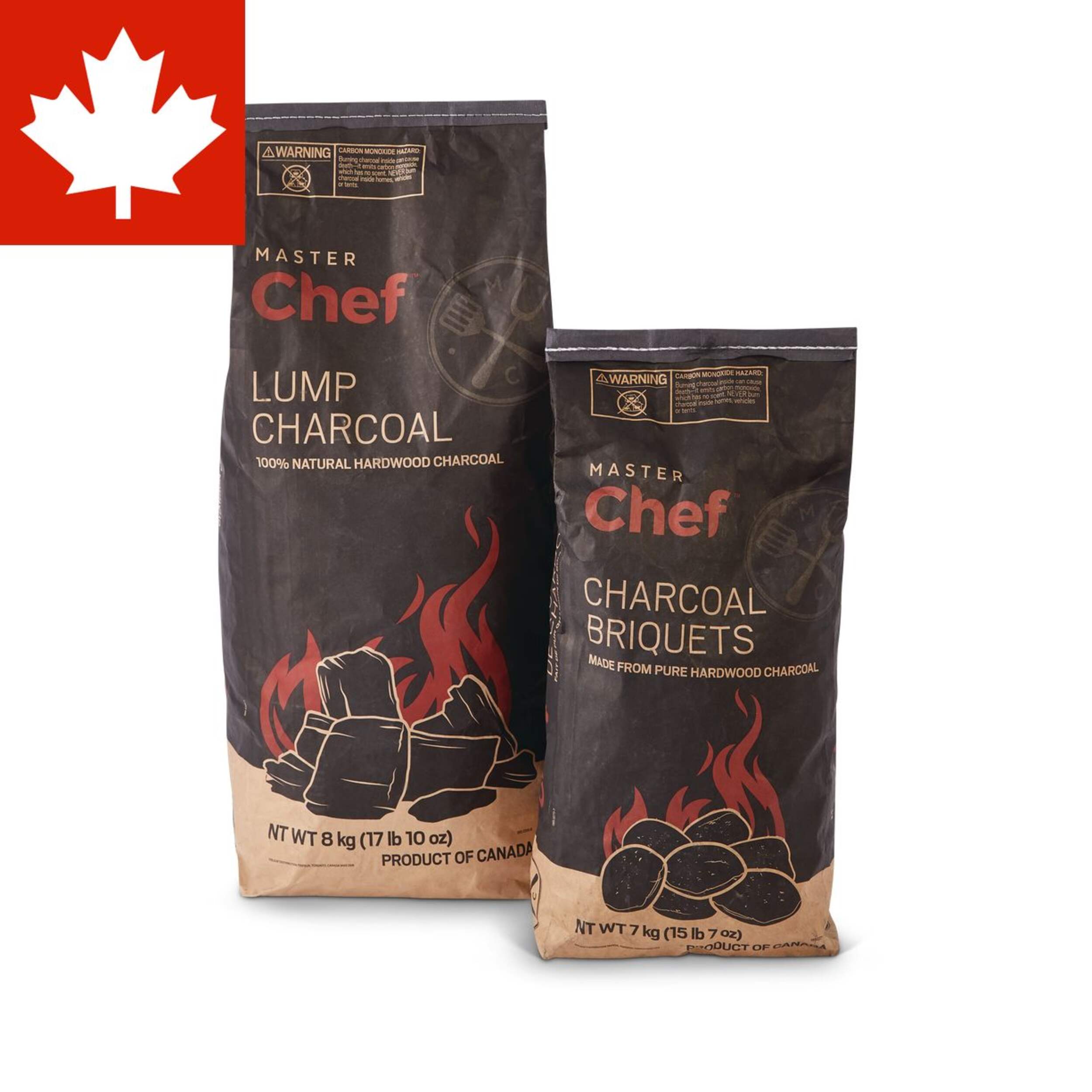 MASTER Chef Premium 100% Natural Hardwood Charcoal Briquettes For BBQ Grilling, 7-Kg Front_Flat
