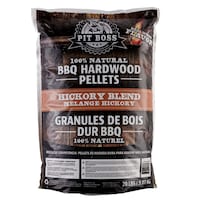 Pit Boss Hickory Blend 100% Natural BBQ Hardwood Smoking Pellets, 20-Lb Front_Flat
