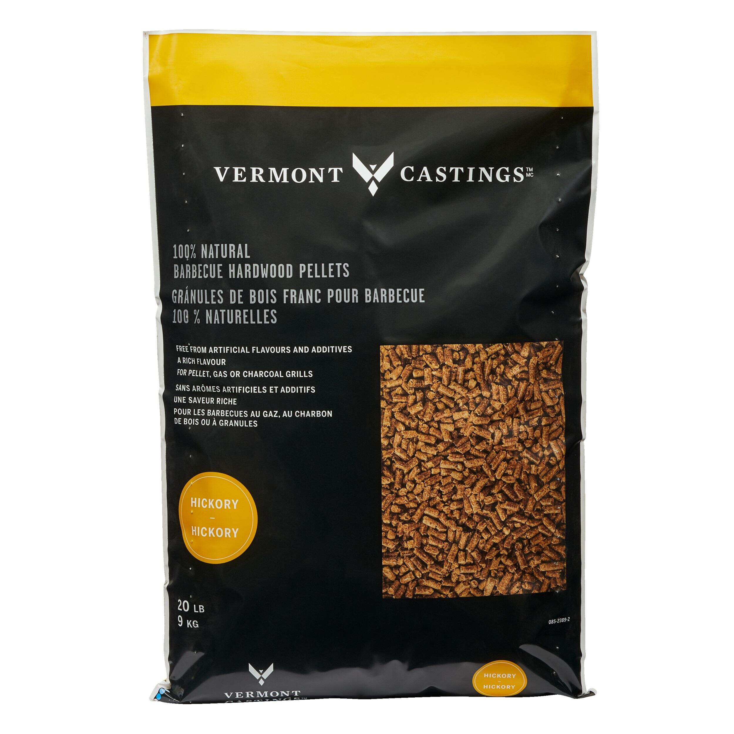 Granules de bois Vermont Castings, 100 % naturel, mélange hickory, 20 lb Front_Flat