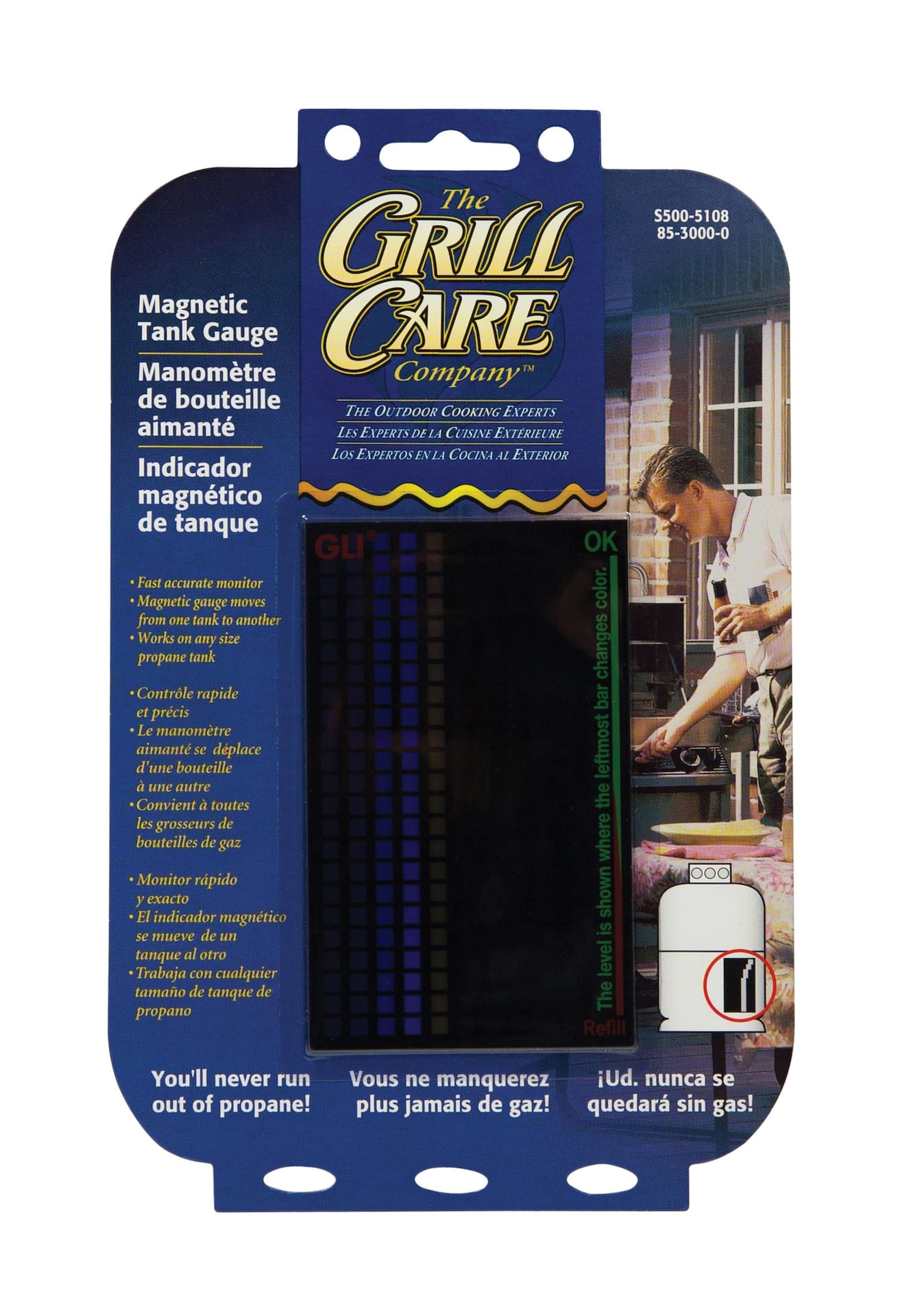 GrillPro Magnetic Propane Tank Gas Level Indicator