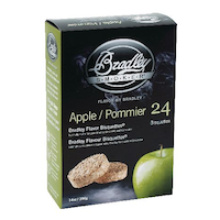 Bradley Smoker Apple Flavoured Smoking Pure Wood Chip Bisquettes, 24-Pack