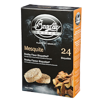 Bradley Smoker Mesquite Flavoured Smoking Pure Wood Chip Bisquettes, 24-Pack