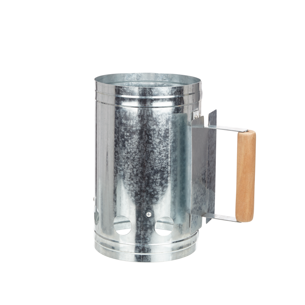 MASTER Chef Steel Chimney Style Charcoal Firestarter with Wooden Handle