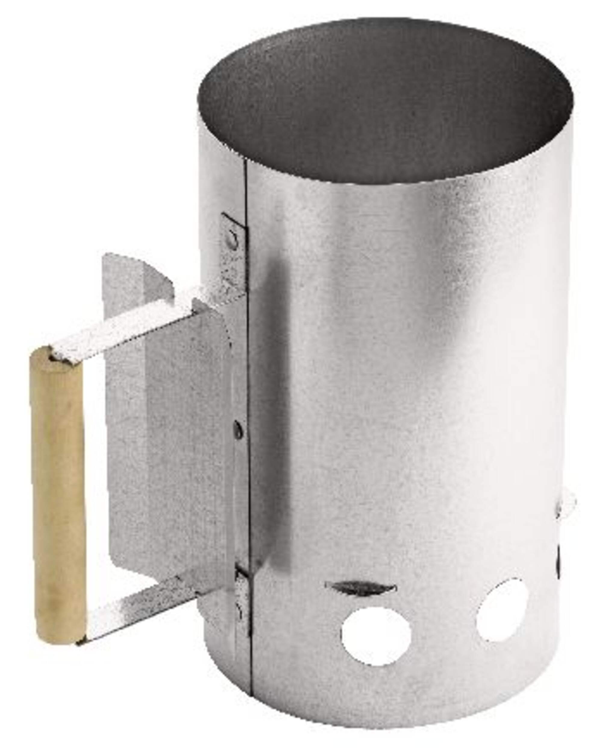 MASTER Chef Steel Chimney Style Charcoal Firestarter with Wooden Handle