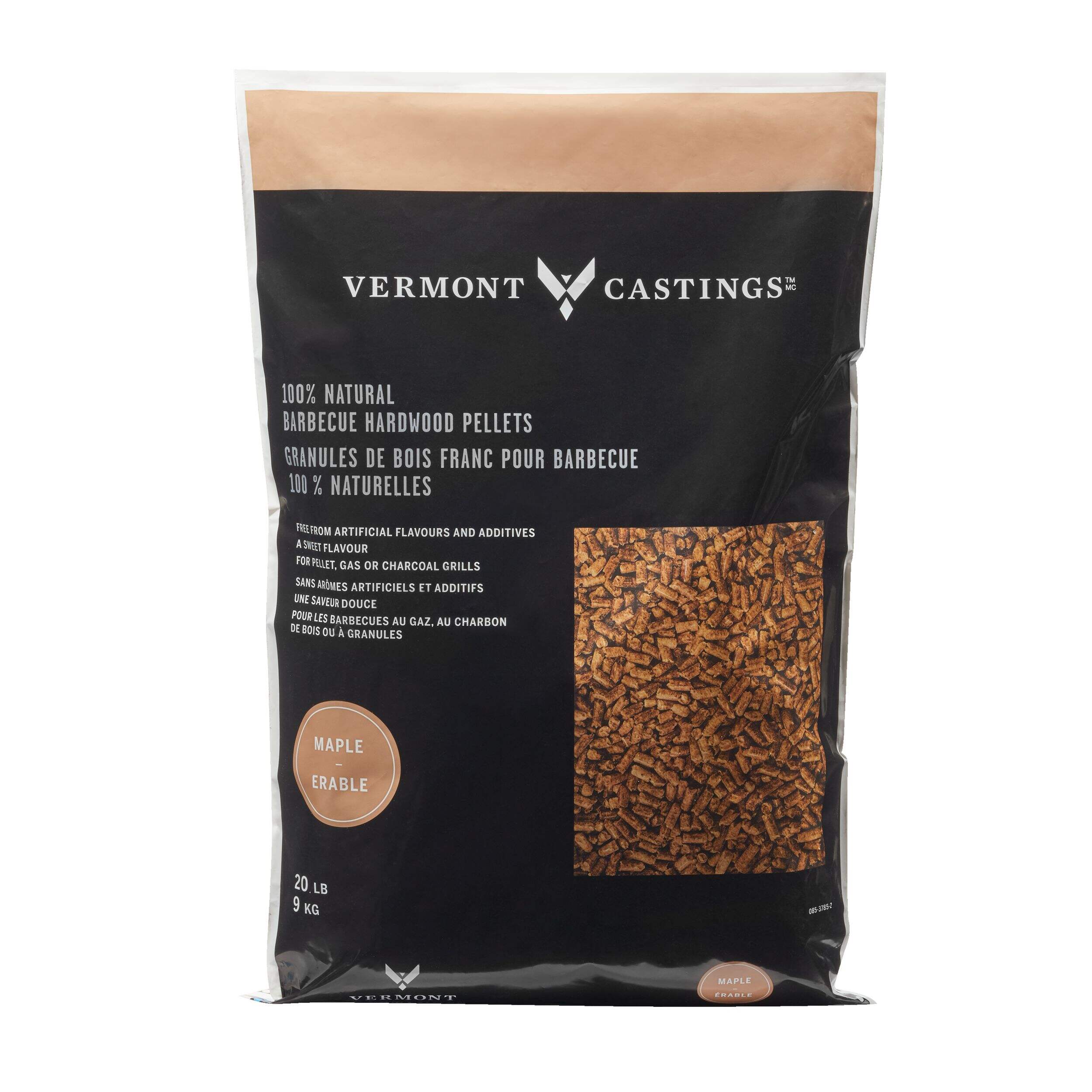 Granule de bois Vermont Castings, 100 % naturel, érable, 20 lb Front_Flat