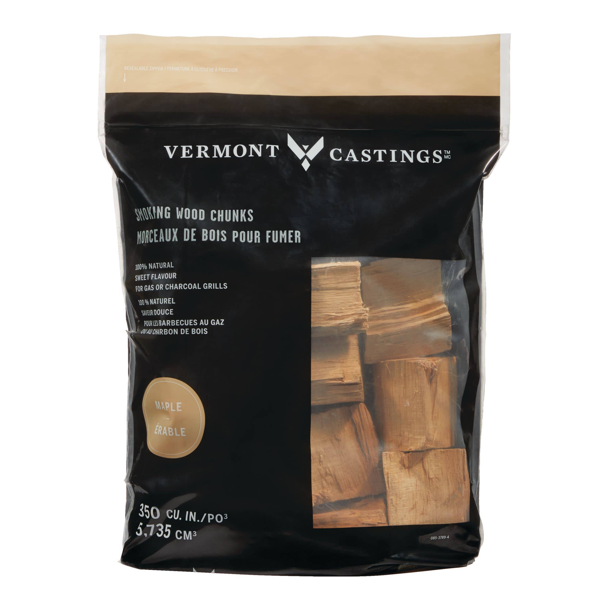 Copeaux de bois à saveur d'érable Vermont Castings 100 % naturels pour  barbecue et fumoir, 4 lb