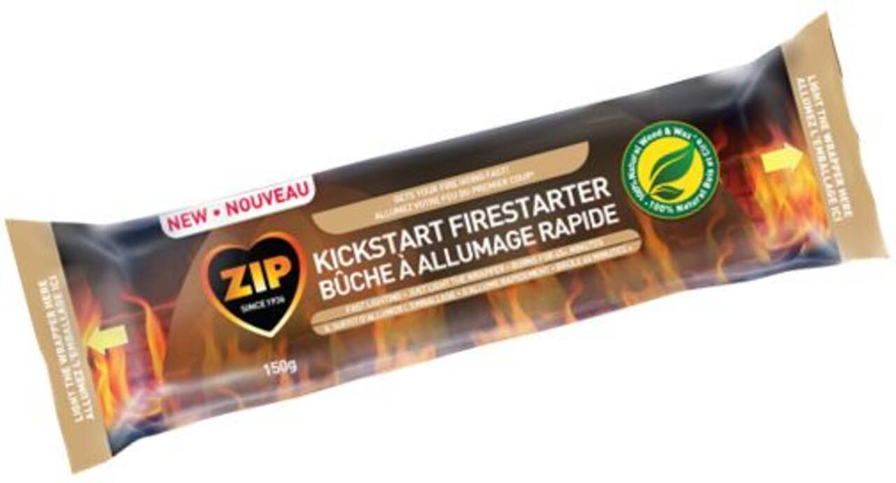Bûche allume-feu naturel à la fibre de bois et la cire Zip Kickstart,  combustion de 45 minutes