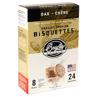 Bradley Smoker Wood Bisquettes, Oak, 24-pk Front_Three_Fourths_Angled_Right