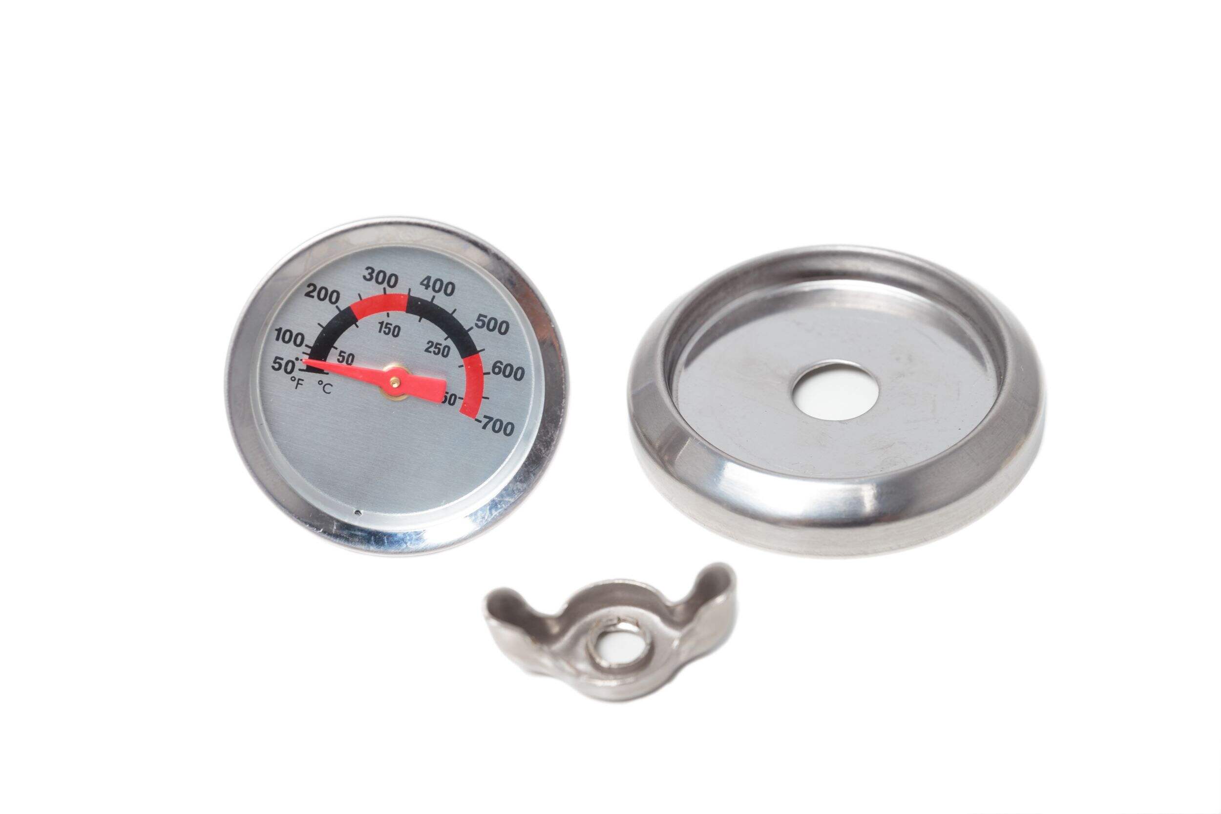 Thermomètre et collerette pour barbecue MASTER Chef, 2 2/5 x 2 2/5 x 2 1/5 po Composite_or_Mixed