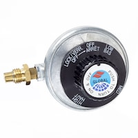 Universal Fit Table Top Gas BBQ Regulator, Grill Replacement Regulator for 1-lb Propane Cylinder Front_Angled_Right