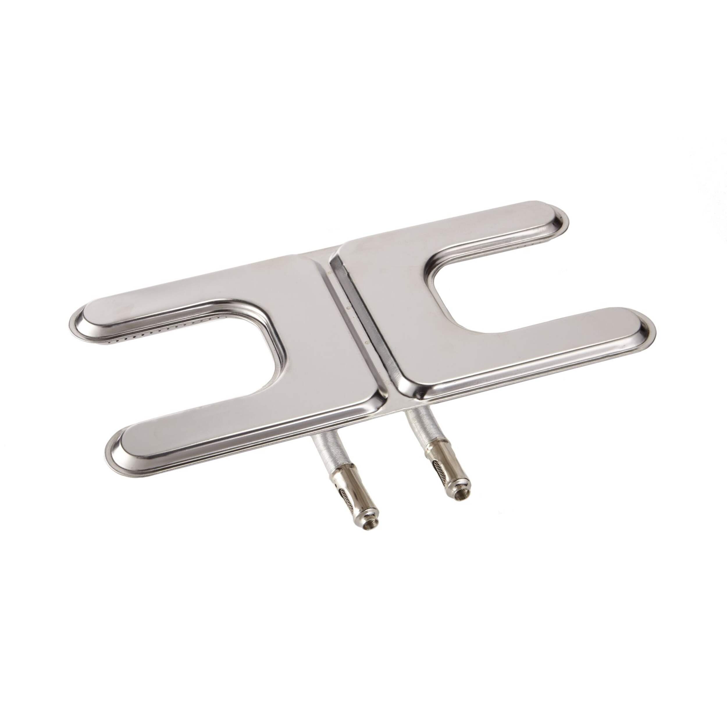 Universal Fit Stainless Steel BBQ H Burner Replacement, Small, 15-3/4 x 8-in Overhead_Plunge