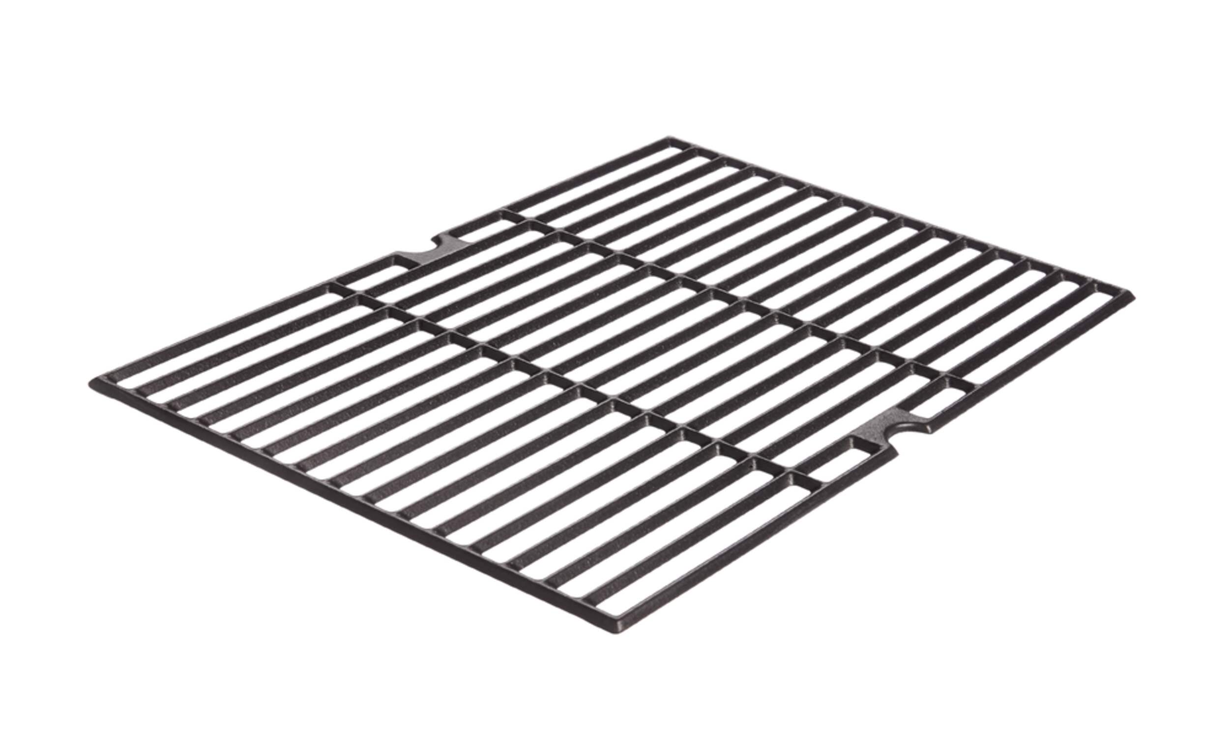 MASTER Chef Exact Fit Porcelain Cast Iron BBQ Cooking Grate, E Series, 18 7/18 x 12 ½-in Front_Angled_Right