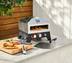 Vida by PADERNO Stainless Steel Pizza Rocker Knife with Protective Sheath Front_Three_Fourths_Angled_Right