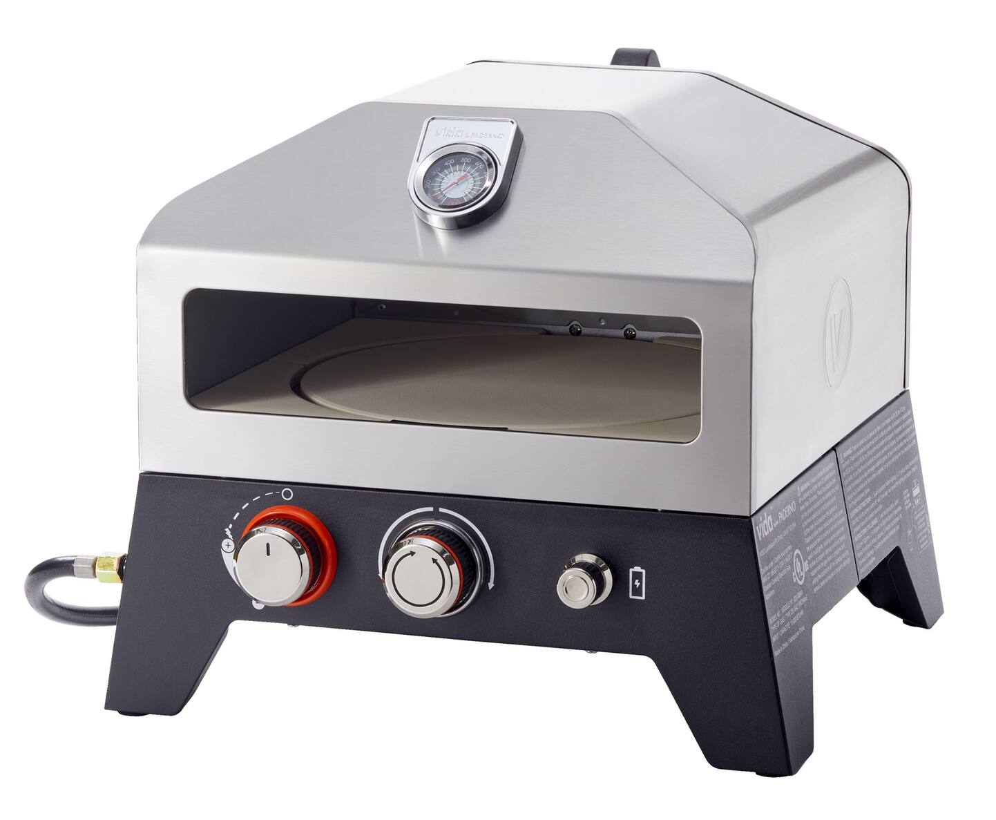 Vida By Paderno Portable Outdoor Pizza Oven With A Lazy Susan Ceramic 