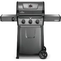 Napoleon Rebel 3 Propane Gas BBQ Grill with 3 Burners, Graphite Grey Front_Flat