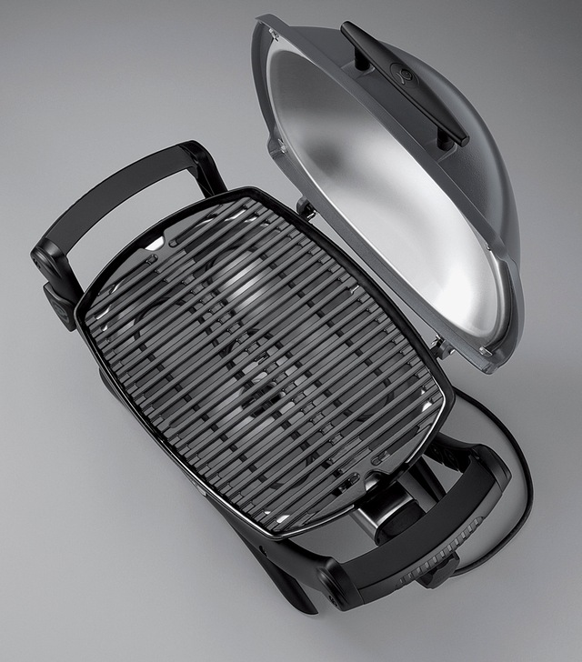 er Q1400 Portable Single Burner Electric BBQ Grill with Handles