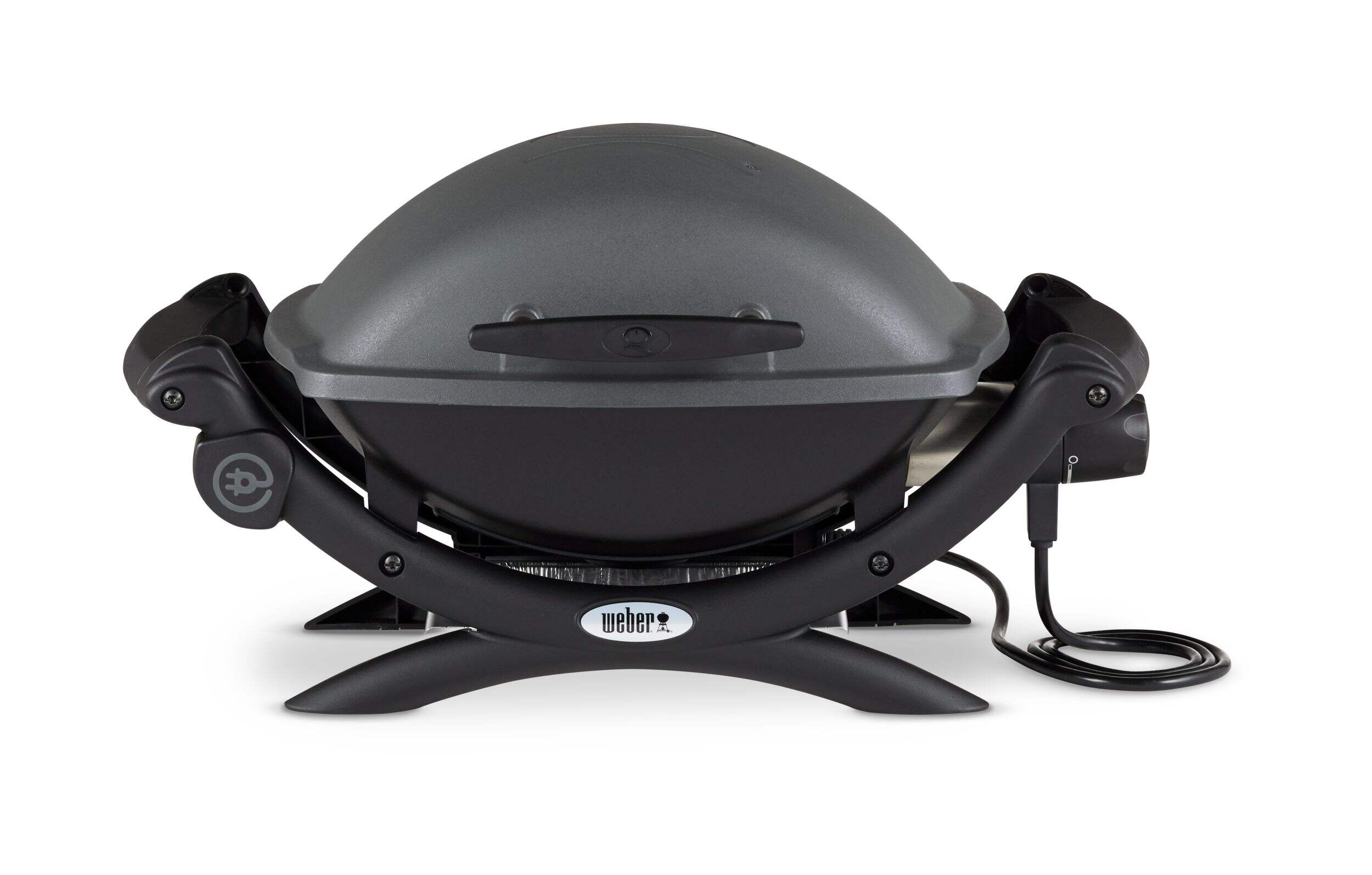 Weber Q 1400 Portable Single Burner Electric BBQ Grill with Handles Front_Elevated