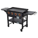 MASTER Chef G70220 Grill Turismo 4-Burner Propane Gas Griddle with Side Shelves, 36-in Front_Three_Fourths_Angled_Left