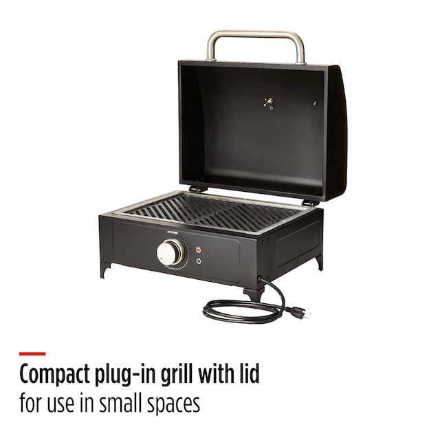 MASTER Chef Tabletop Portable Electric BBQ Grill with CastIron Grates