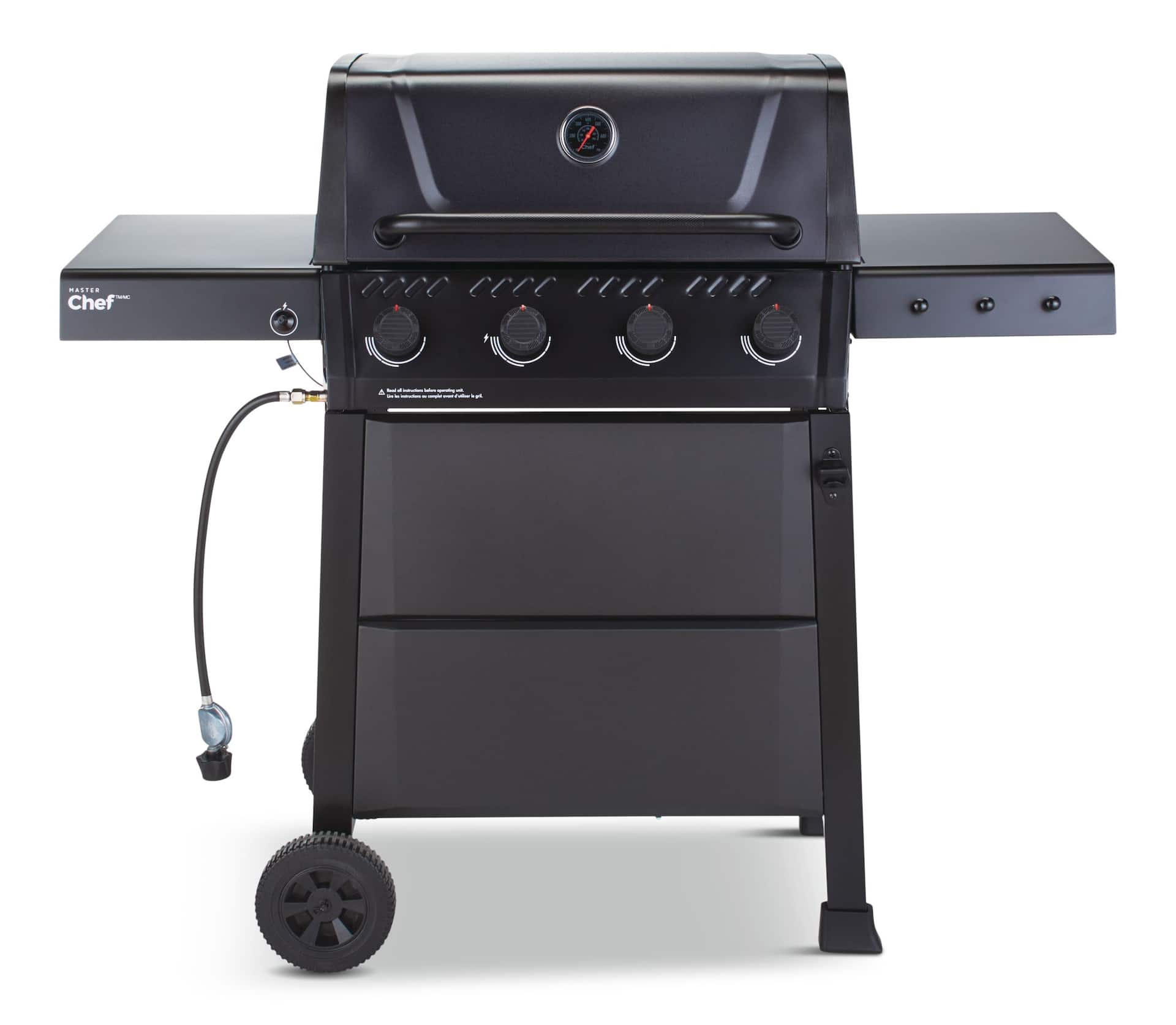 MASTER Chef Discover 4 Burner Propane Gas BBQ with Push Button Ignition Canadian Tire