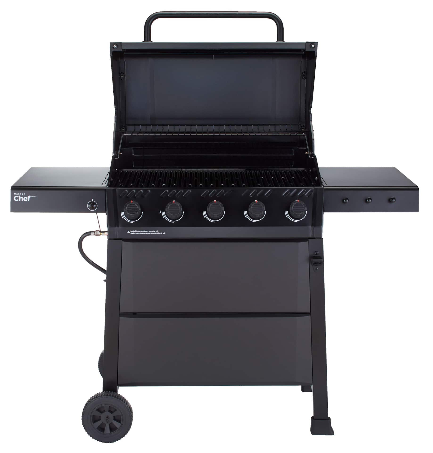 MASTER Chef Discover 5 Burner Propane Gas BBQ with Push Button Ignition Canadian Tire