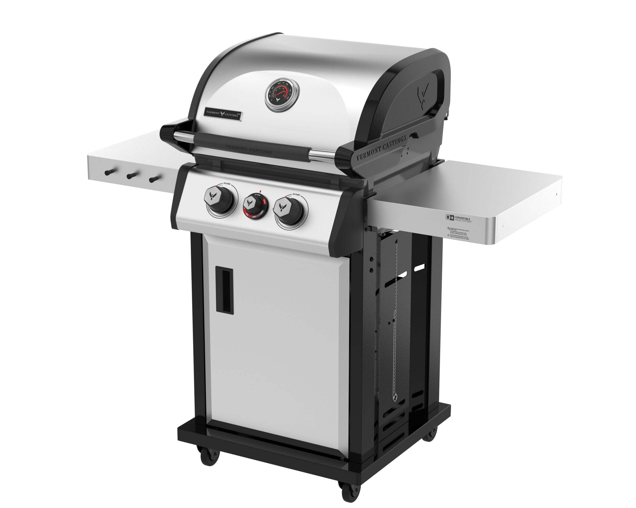 Vermont Castings 2-Burner Propane BBQ with TempASSURED Technology™ Front_Three_Fourths_Angled_Left