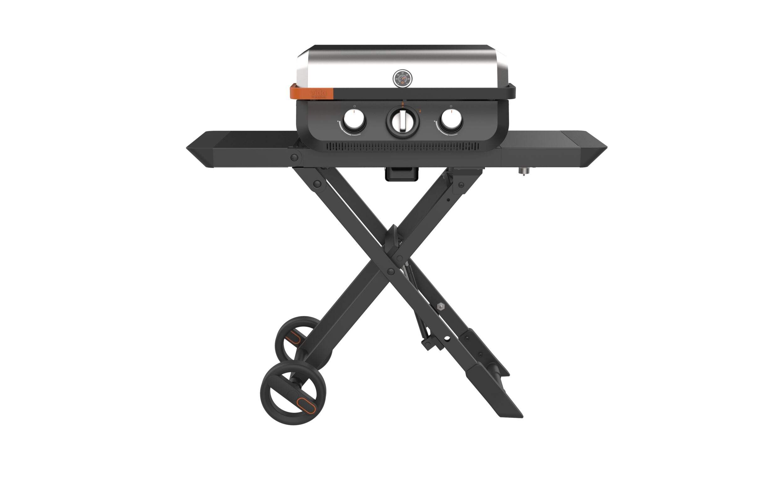 Vida by PADERNO 2-Burner Portable Gas Grill with Folding Cart Front_Flat
