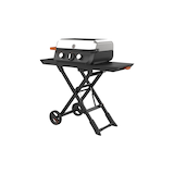 Vida by PADERNO 2-Burner Portable Gas Grill with Folding Cart Front_Angled_Left