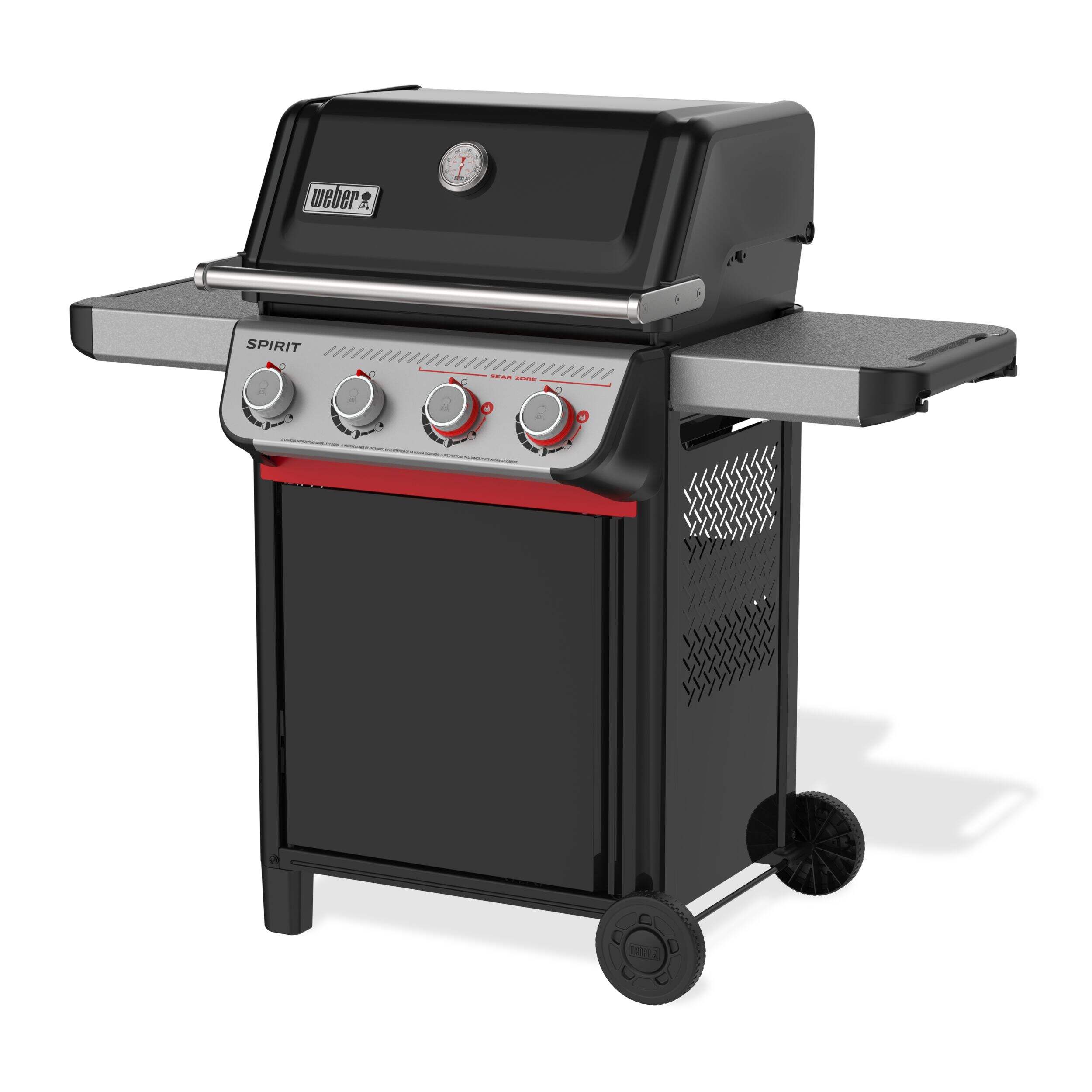 Weber Spirit E-425 Liquid Propane 4-Burner BBQ with Snap-Jet Ignition Front_Angled_Left