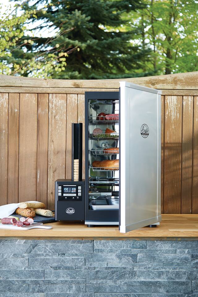 Bradley Digital 4-Rack Electric Vertical Smoker with an Automatic Wood ...