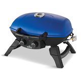 Napoleon TravelQ™285 Portable Tabletop Gas Grill with Folding Legs TQ285-BL-1 Front_Three_Fourths_Angled_Left