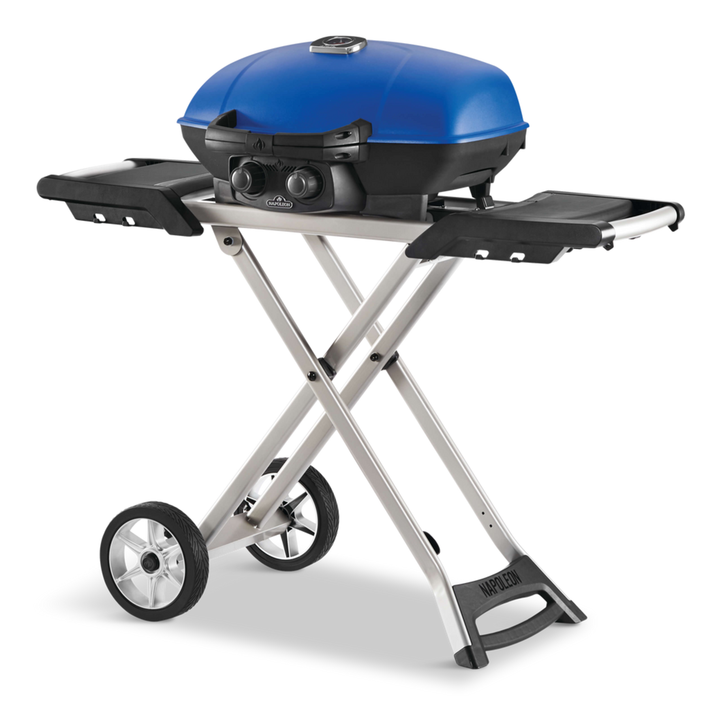 Napoleon TravelQ 285X - Barbecue portatif au propane à pieds pliables, 2 brûleurs Front_Three_Fourths_Angled_Left
