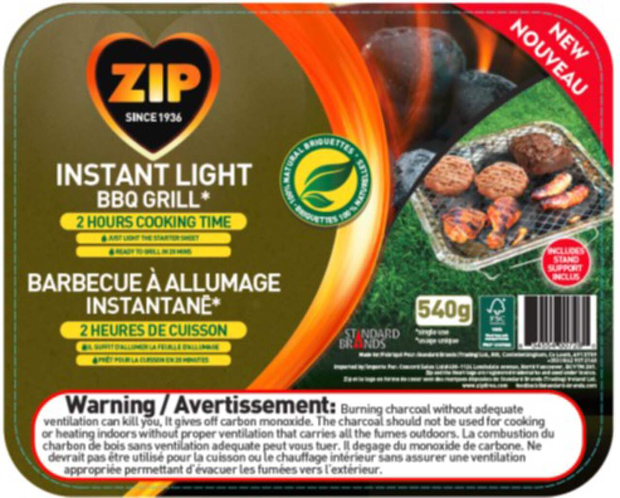 Zip One Time Use Instant Light Disposable BBQ Grill Canadian Tire