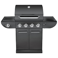 MASTER Chef E480 Jet Black Propane BBQ Front_Elevated