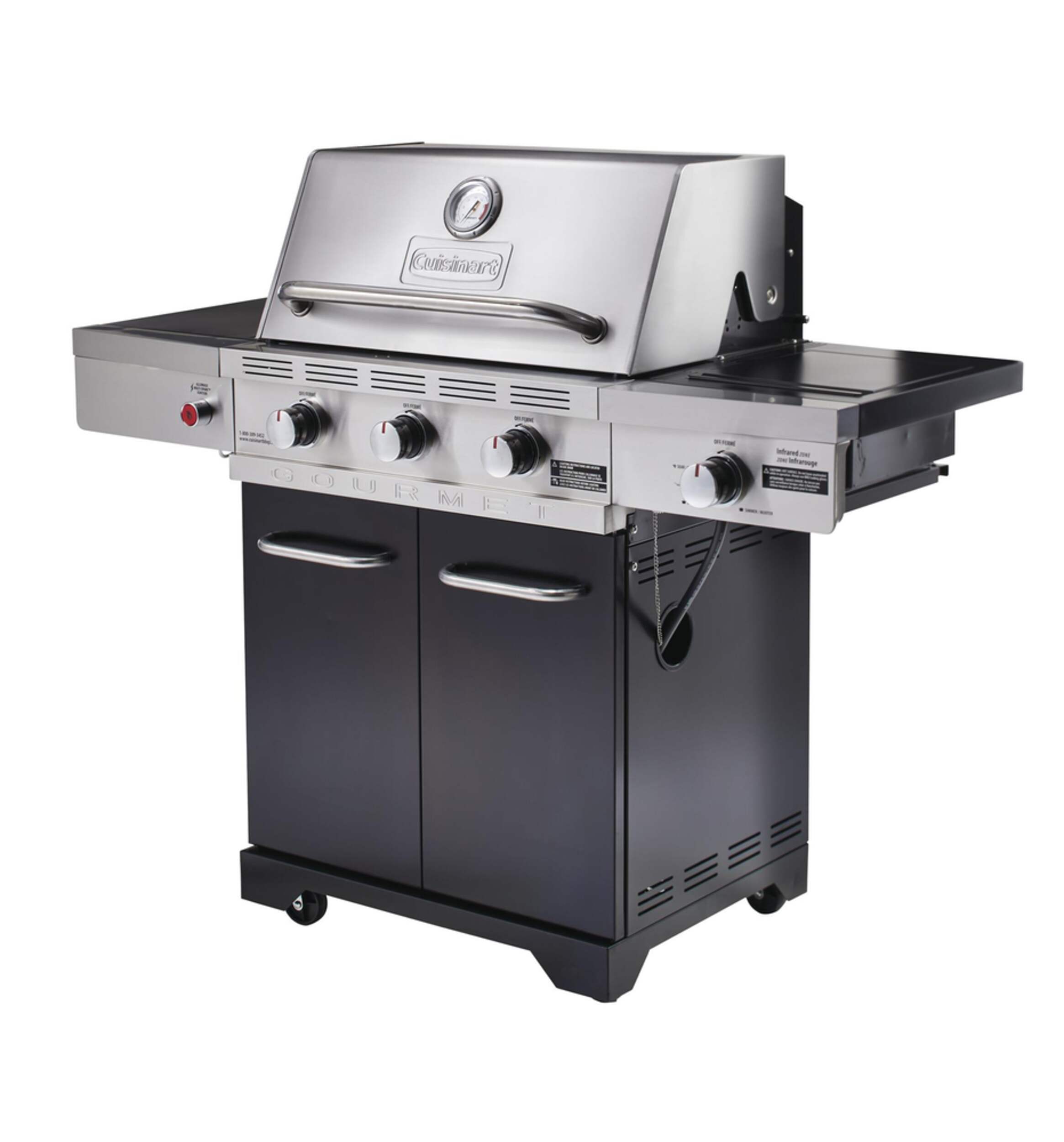 Cuisinart 750 - Barbecue propane, 3 brûleurs Front_Angled_Left