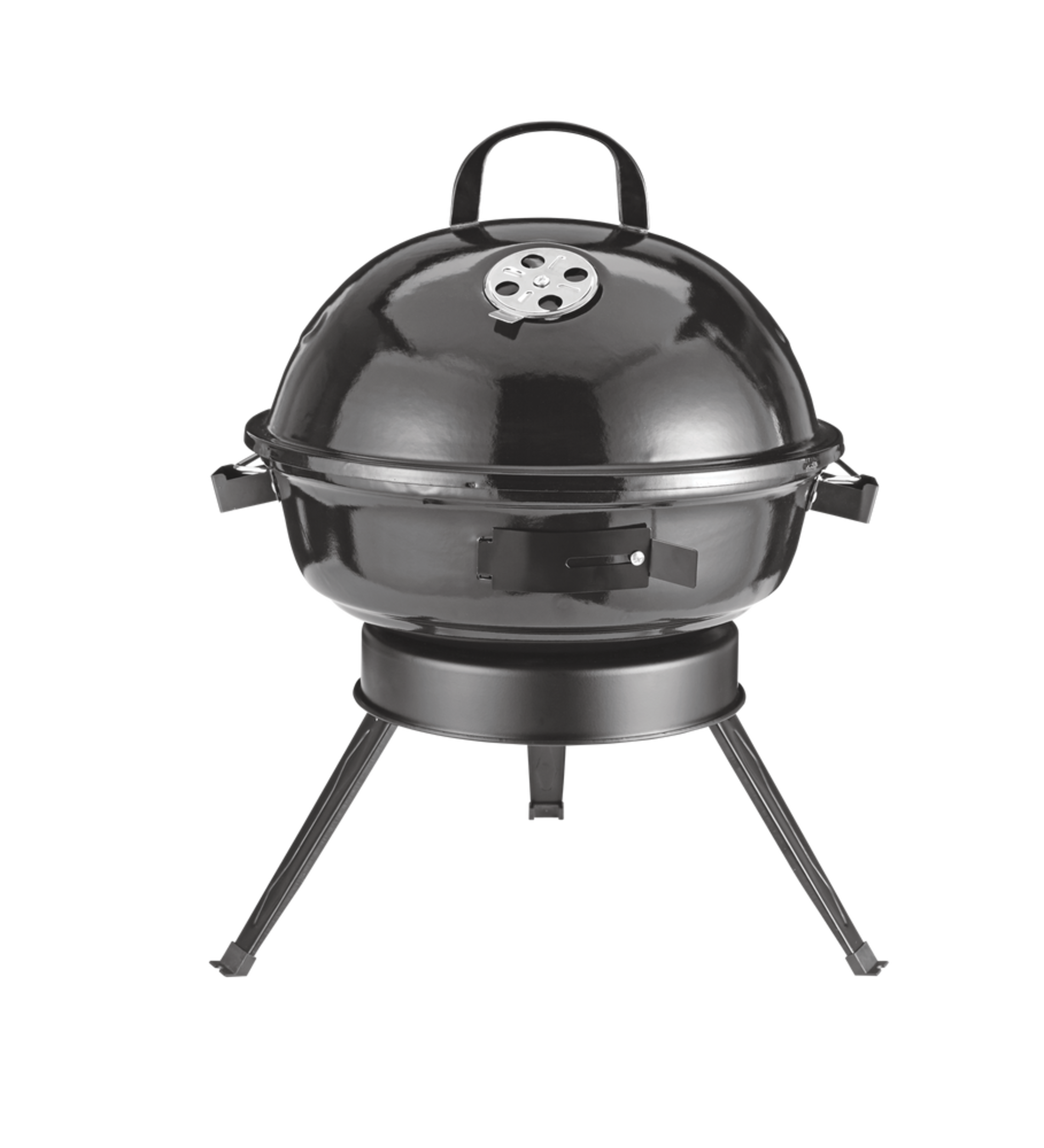 MASTER Chef Portable Charcoal Kettle BBQ Grill with Folding Legs