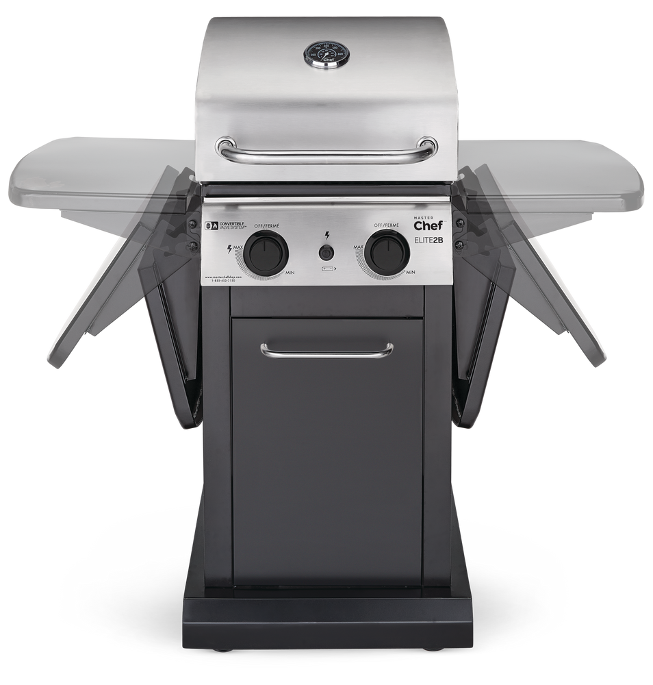 MASTER Chef Elite 2Burner Convertible Propane Gas BBQ Grill Canadian
