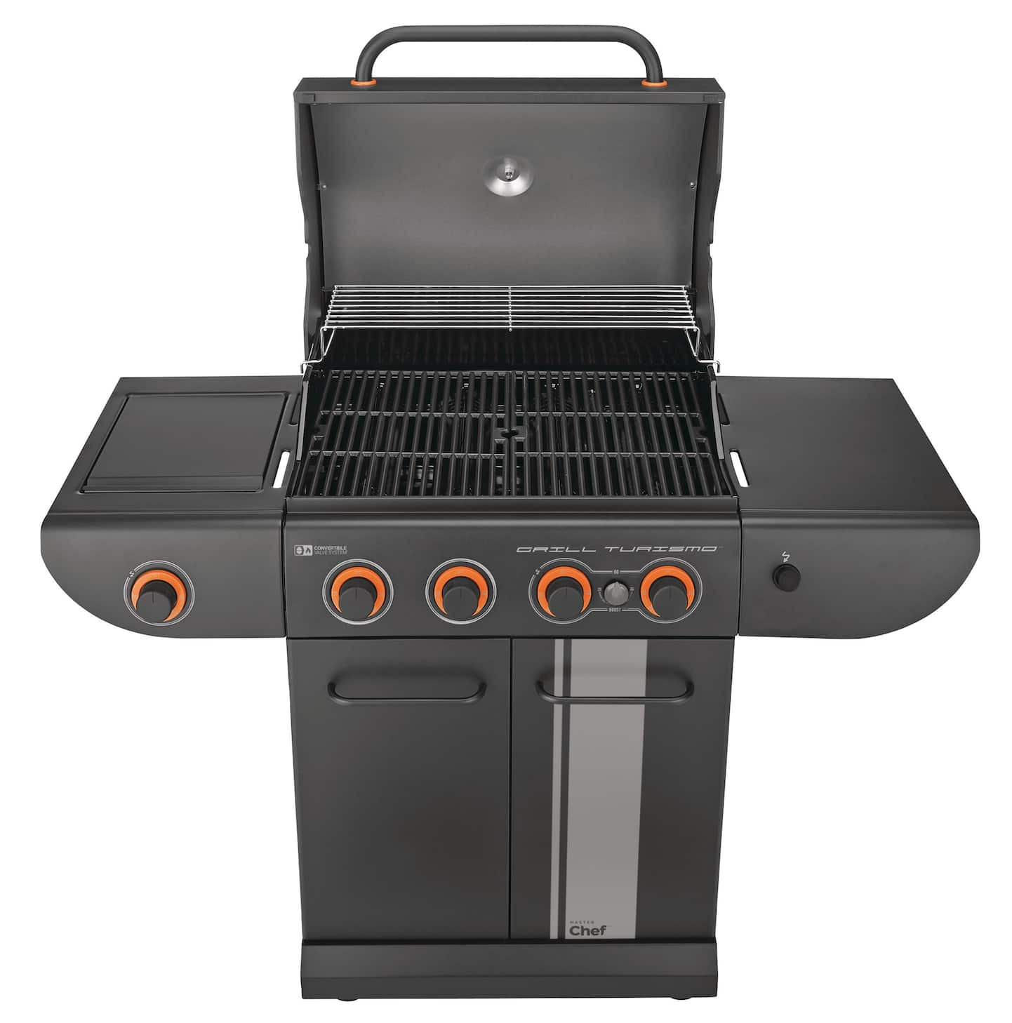 MASTER Chef Grill Turismo 4-Burner Convertible BBQ with Side Burner ...