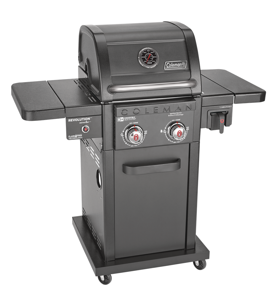 Coleman Revolution 2Burner Convertible Propane Gas BBQ Grill with Side