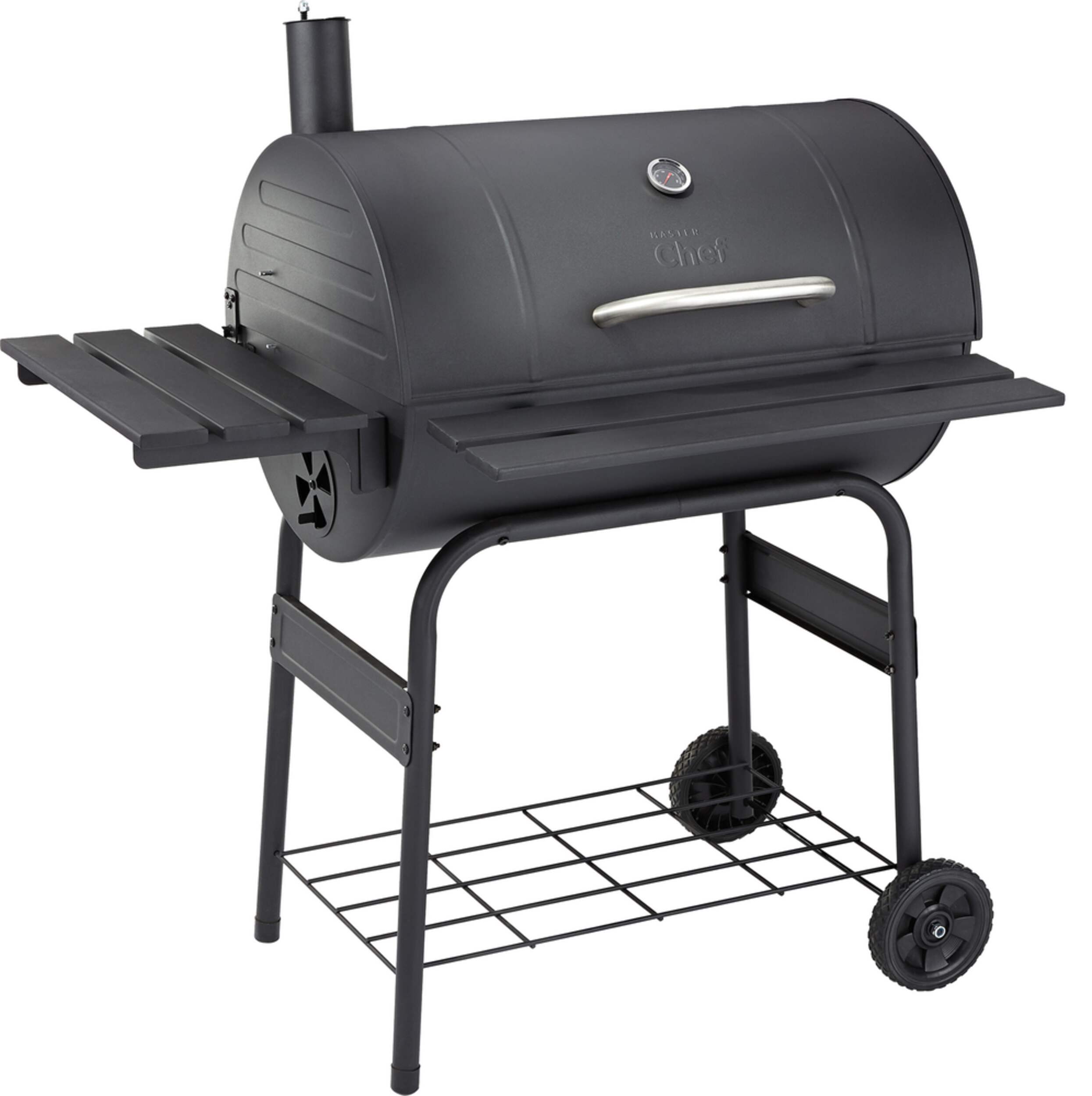 MASTER Chef Charcoal Barrel BBQ Front_Three_Fourths_Angled_Right