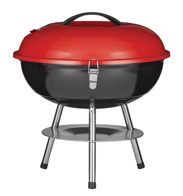 MASTER Chef Portable 14In Charcoal Kettle BBQ Grill with a Folding