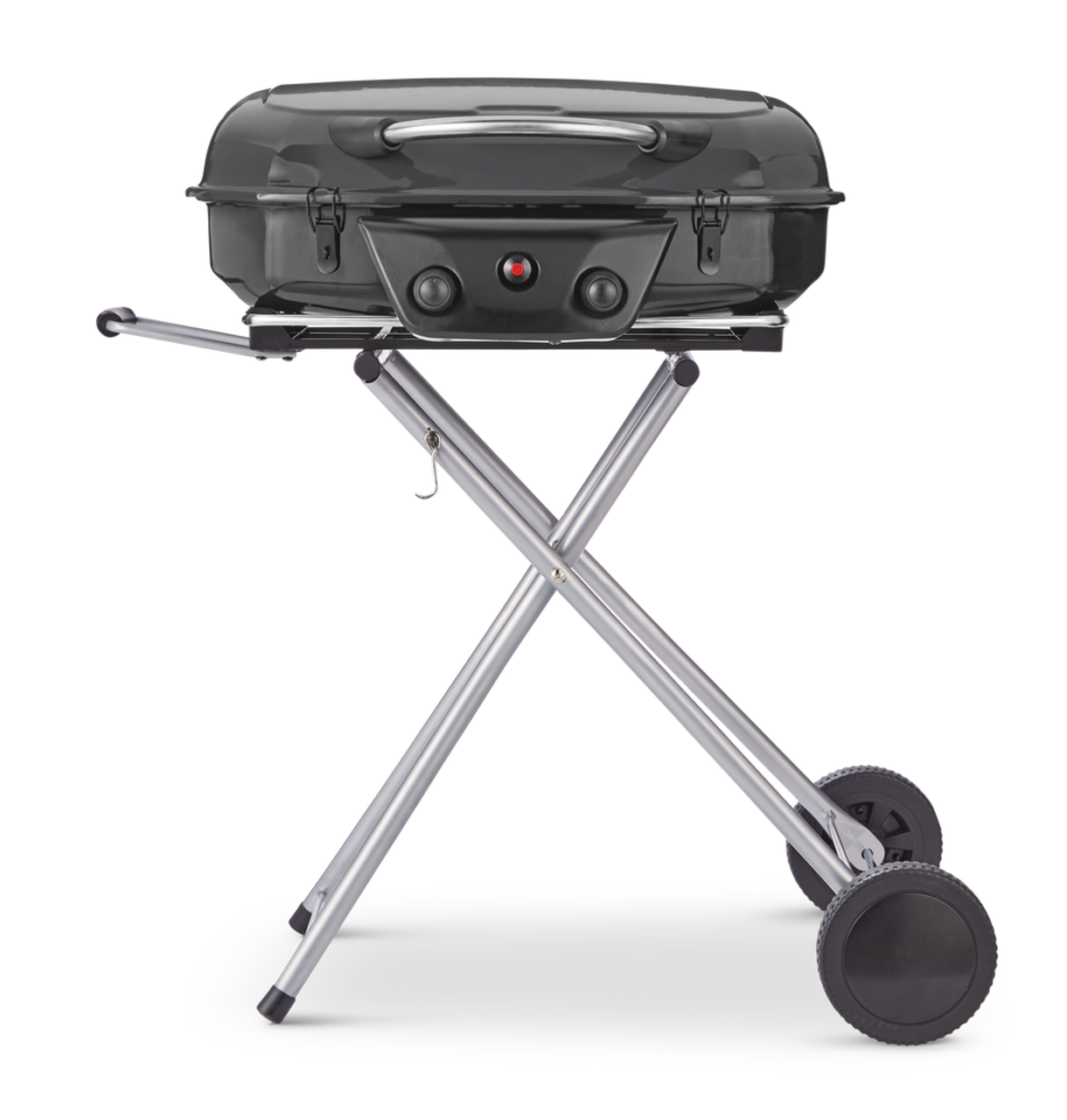 MASTER Chef Portable 2-Burner Propane Gas BBQ Grill with a Folding Cart  Stand