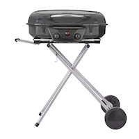 Barbecue portatif au propane MASTER Chef avec chariot pliant., 2 brûleurs Front_Flat