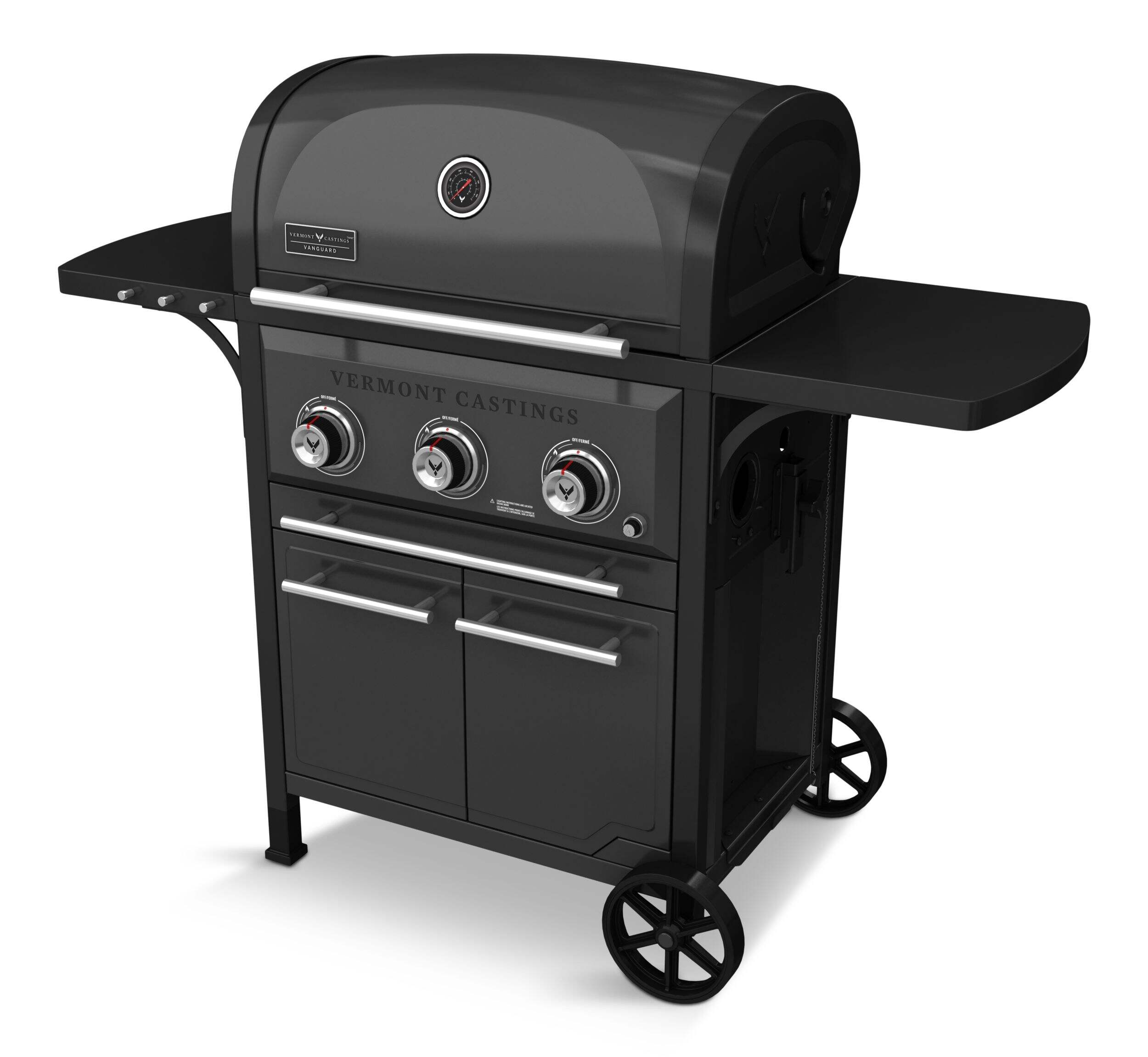 Vermont Castings Vanguard 3-Burner Convertible Propane Gas BBQ Grill Front_Three_Fourths_Angled_Left