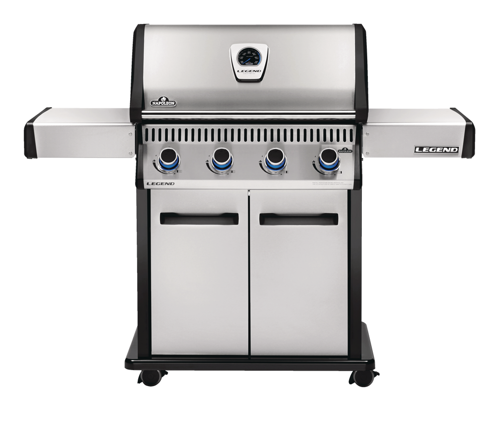 Napoleon Legend LD4 Stainless Steel 4Burner Natural Gas BBQ Grill with Folding Side Shelves