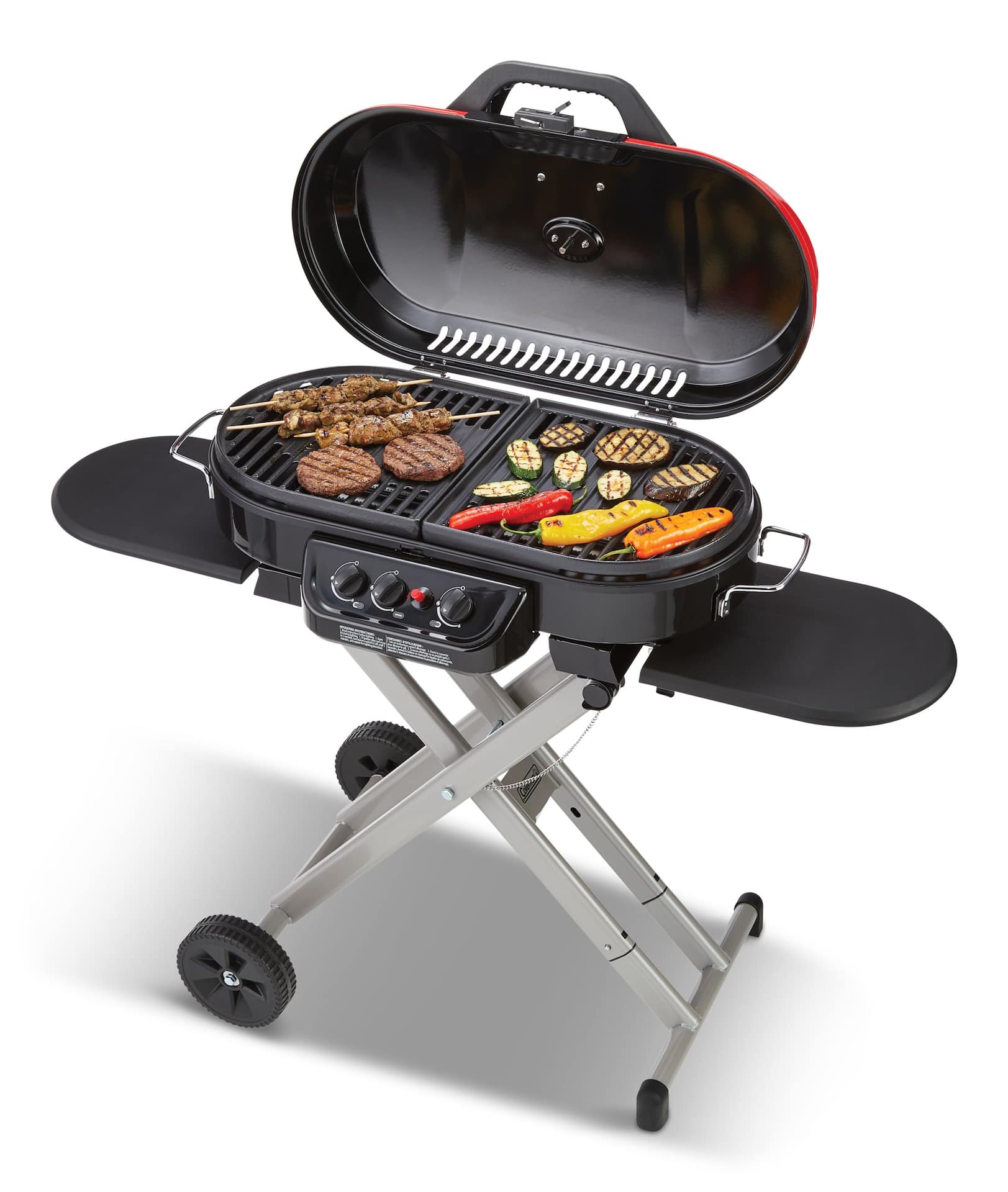 Coleman Roadtrip Portable 3 Burner Propane Gas BBQ Grill With A Folding   Coleman 3b Roadtrip Cart Grill 30c4dbe3 C86e 41c4 811c 3bc51efa9421 Jpgrendition 