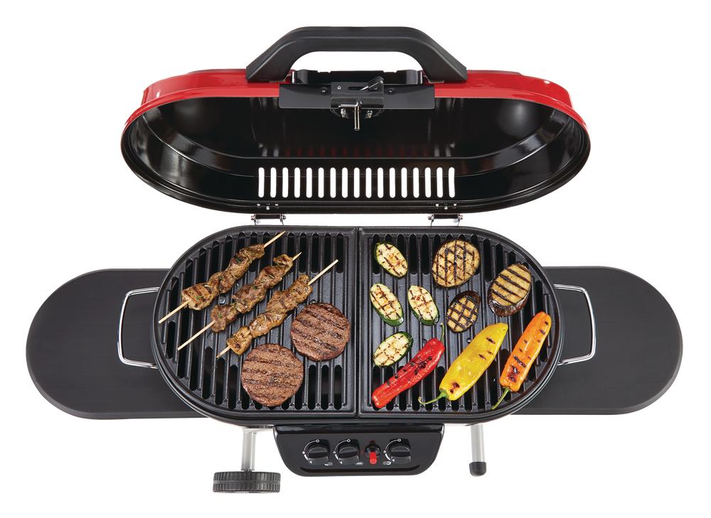 Coleman Roadtrip Portable 3 Burner Propane Gas Bbq Grill With A Folding Cart Stand Canadian Tire 2259