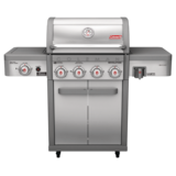Coleman Revolution 4-Burner Convertible Propane Gas BBQ Grill with an Extra Side Burner Front_Flat