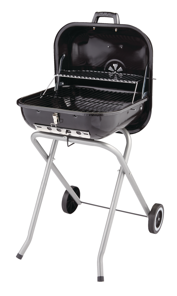 MASTER Chef Portable Charcoal Kettle BBQ Grill with a 2Wheel Folding